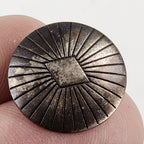 Native Stamped Concho Button Earrings Old Pawn Sterling Silver 925 Vintage