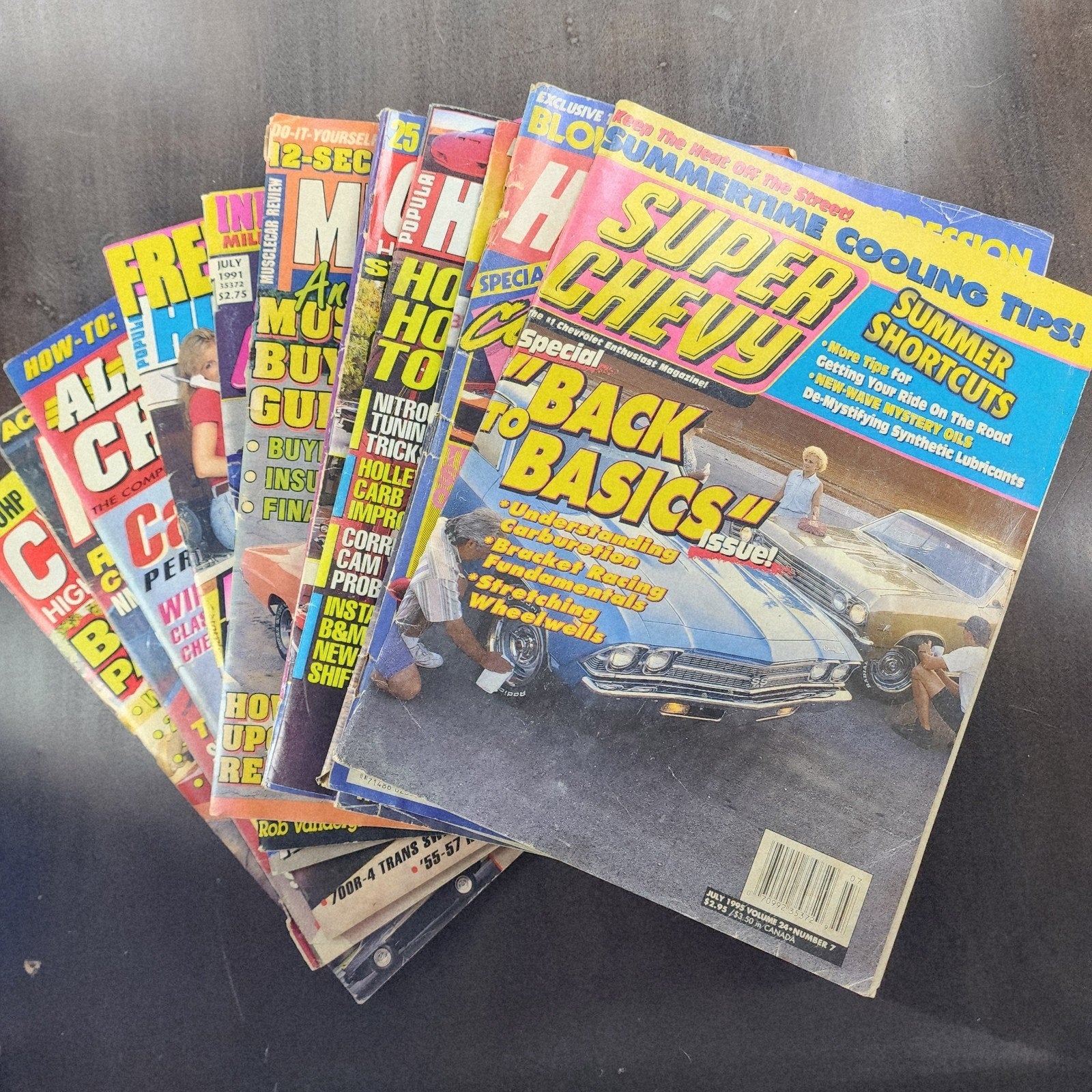 Hot Rod Muscle Car Magazine Group of 12 Vintage Super Chevy One Dozen