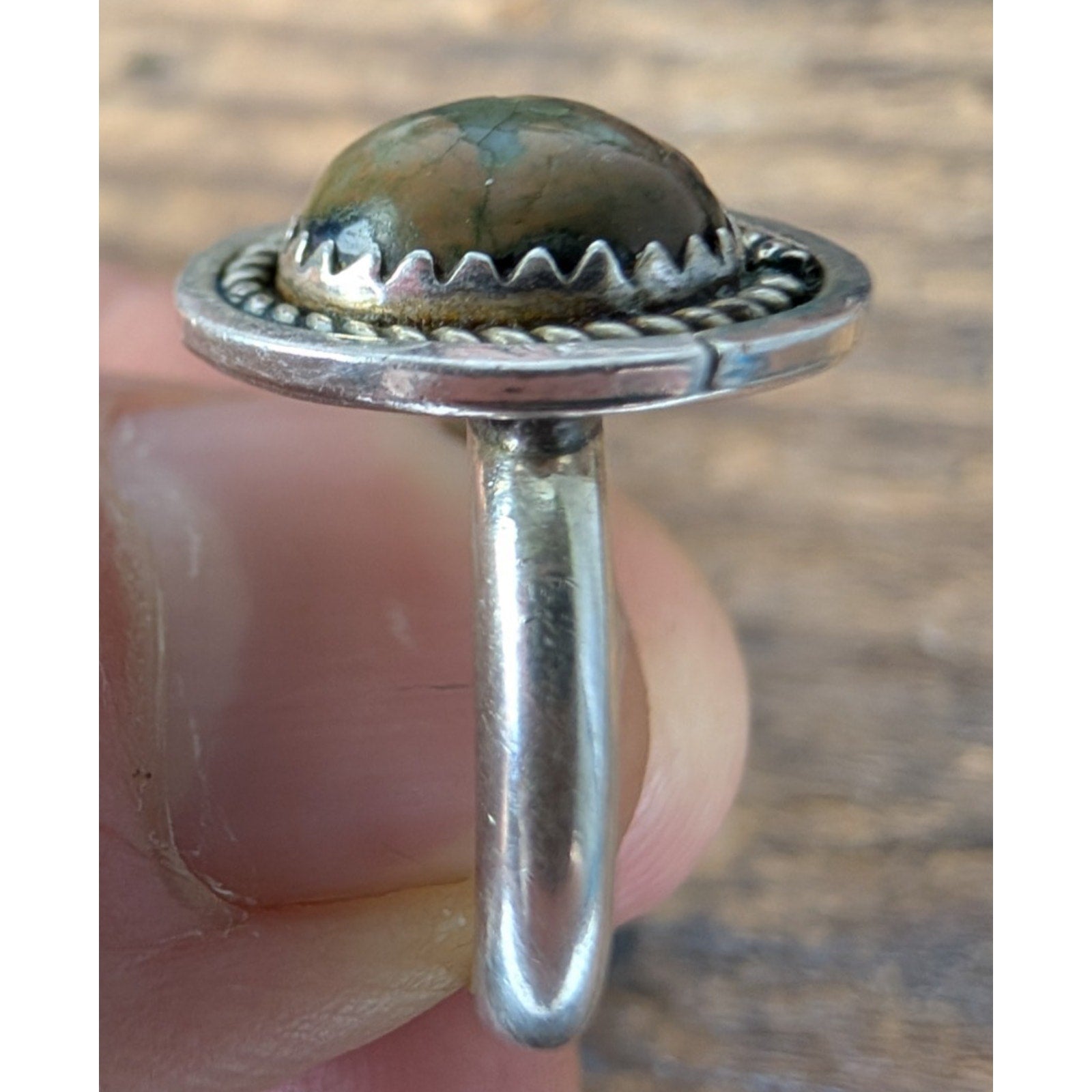 Rainforest Rhyolite Sterling Silver 925 Ring Size 6 1/2 by Joel Gray Native