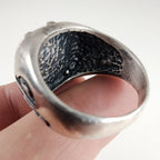 Vintage GB Labyrinth Maze Ring Size 13 1/2 in Sterling Silver 925