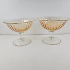 Imperial Glass Marigold Carnival Depression Glass Sherbet Ice Cream Cups Pair