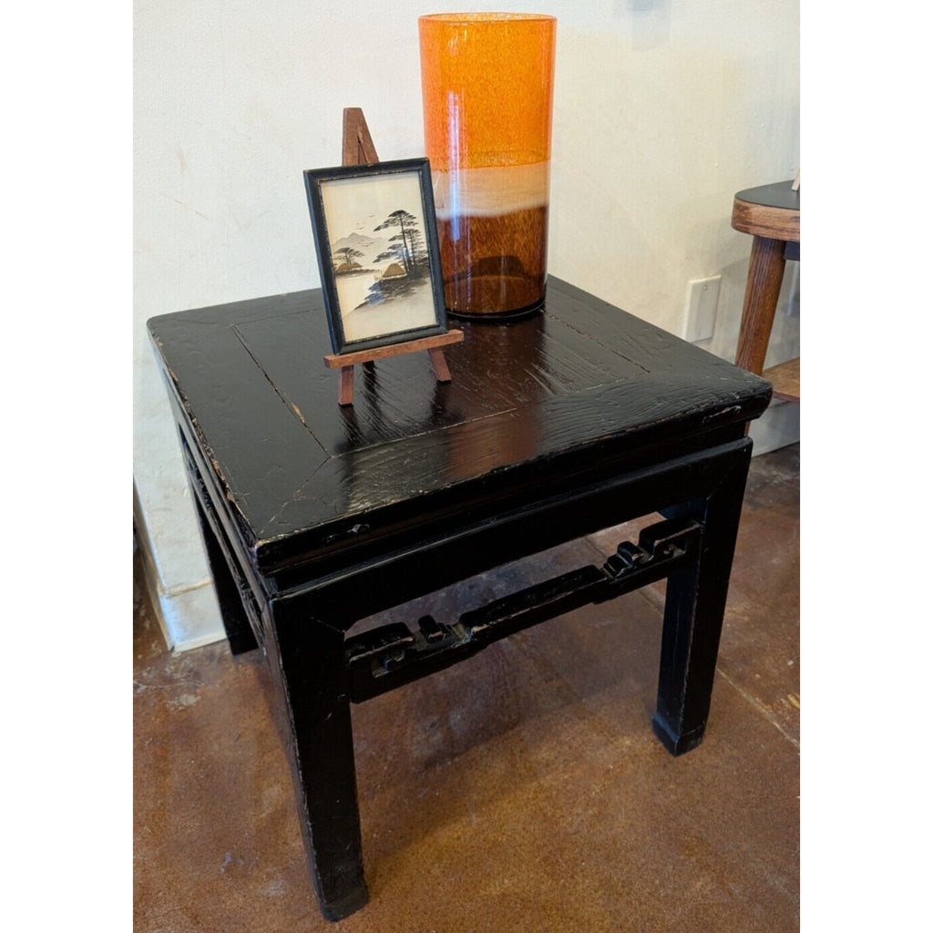 19th C. Chinese Ming Side Table End Table Ebonized