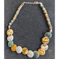 Vintage Agate Sterling Silver 925 Adjustable 17" to 19" Necklace