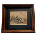 Framed Cottage Engraving by Pau Roig Cisa (1879-1955) Signedd & Numbered