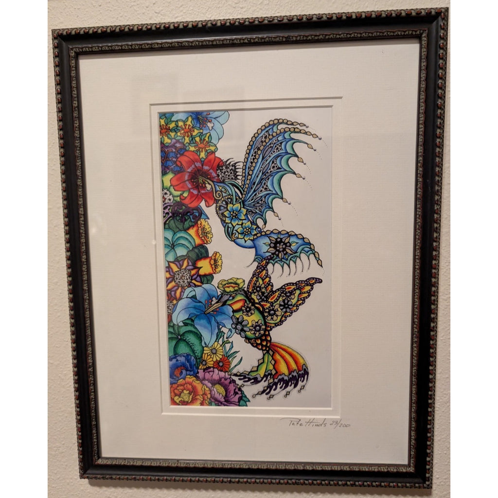 Pete Hinds Limited Edition Hummingbird Print – Signed & Pete Hinds23/200 Framed