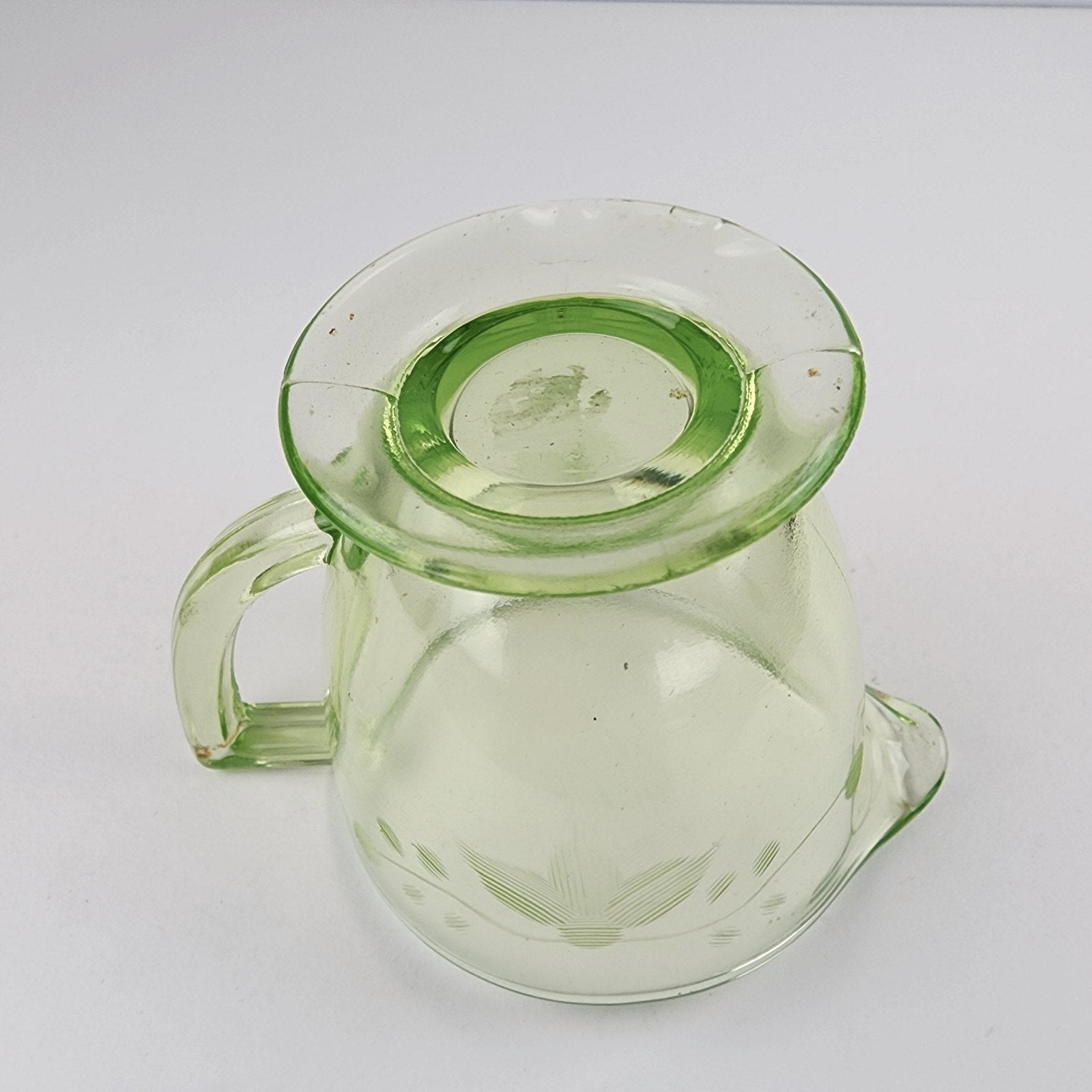 UV Uranium Glow Creamer by Greenburg Vintage Depression Glass