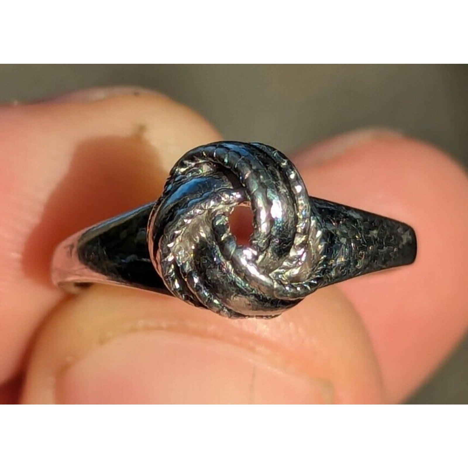 LOVE KNOT Ring Sterling Silver 925 - Size 6 3/4