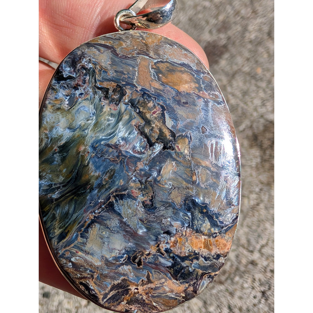 Stunning PETERSITE Sterling Silver 925 Statement Pendant 28g New