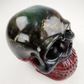 Handmade Multicolor Gold Dusted Epoxy Skull Red & Green