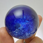 50mm Dichroic Blue Vortex Marble Borosilicate Handmade