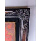Roses Still Life Signed Tina 1979 Acrylic on Canvas Framed