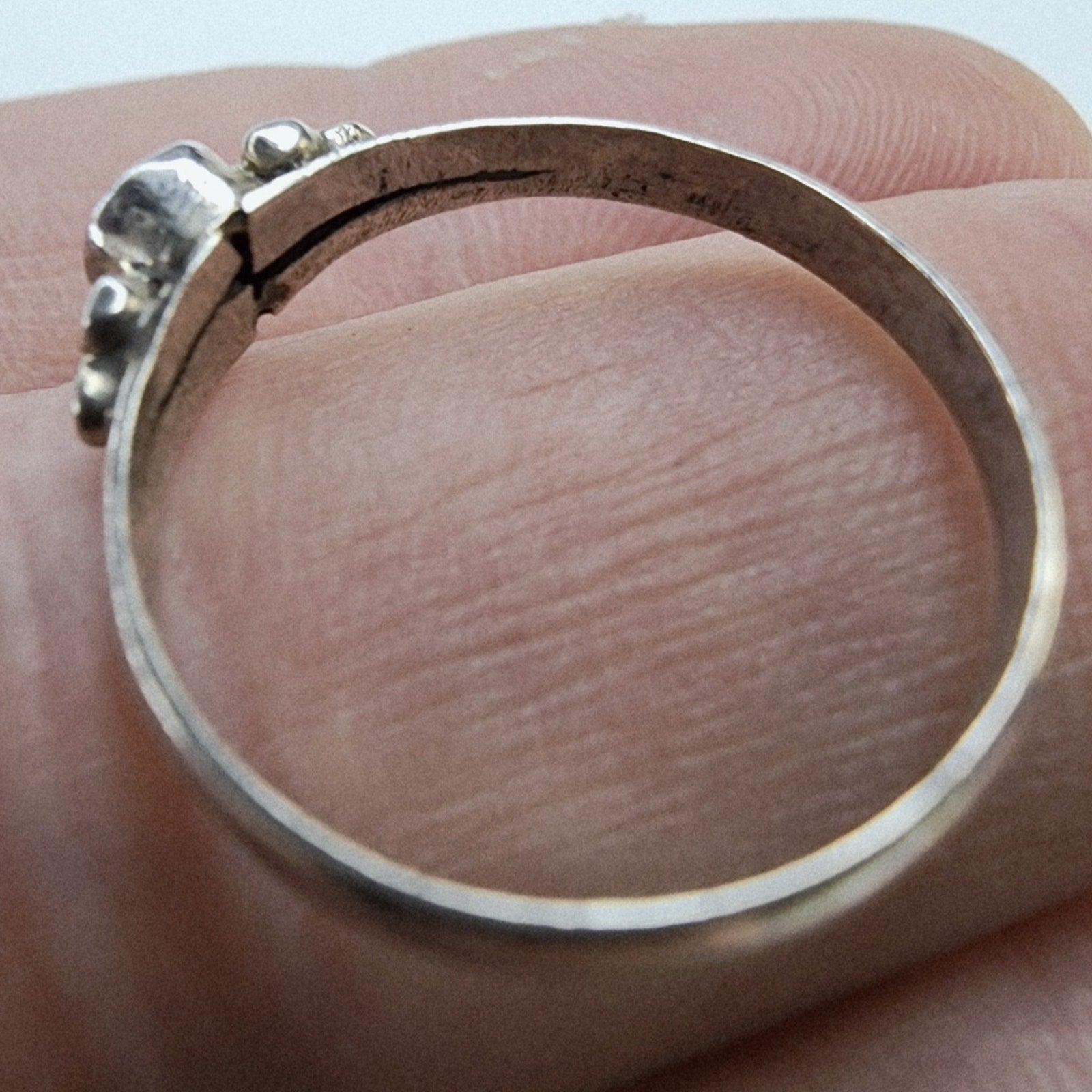 Root Beer Solitaire Sterling Silver 925 Ring - Size 7 1/2