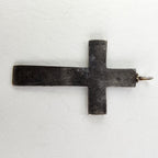Russian Orthodox Imperial Engraved Floral 84 Silver 875 Crucifix Cross Pendant