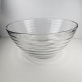 11" Anchor Hocking Glass Salad Bowl with Stepped Pattern