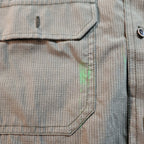 Prana Olive Cayman Large Short Sleeve Button Down Shirt Outdoor Active Wear