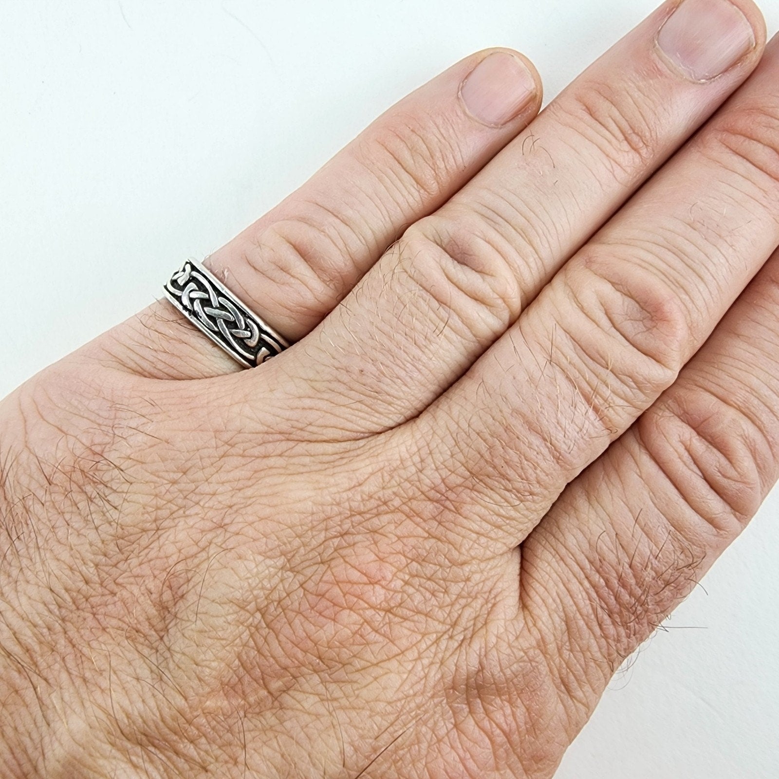 Celtic Knot Band Ring Size 8 1/2 Sterling Silver 925 Wheeler Manufacturing Co