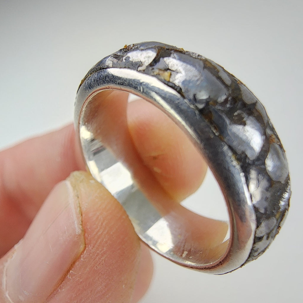 Campo de Cielo Meteorite Band Ring Size 10 1/2 by Starborn Sterling Silver 925