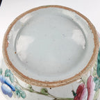 19th C Chinese Famille Rose Scalloped Turquoise 8" Porcelain Bowl Qing Dynasty