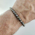 7 1/2" Silpada 6mm Ball Sterling Silver 925 Beaded Bracelet Vintage
