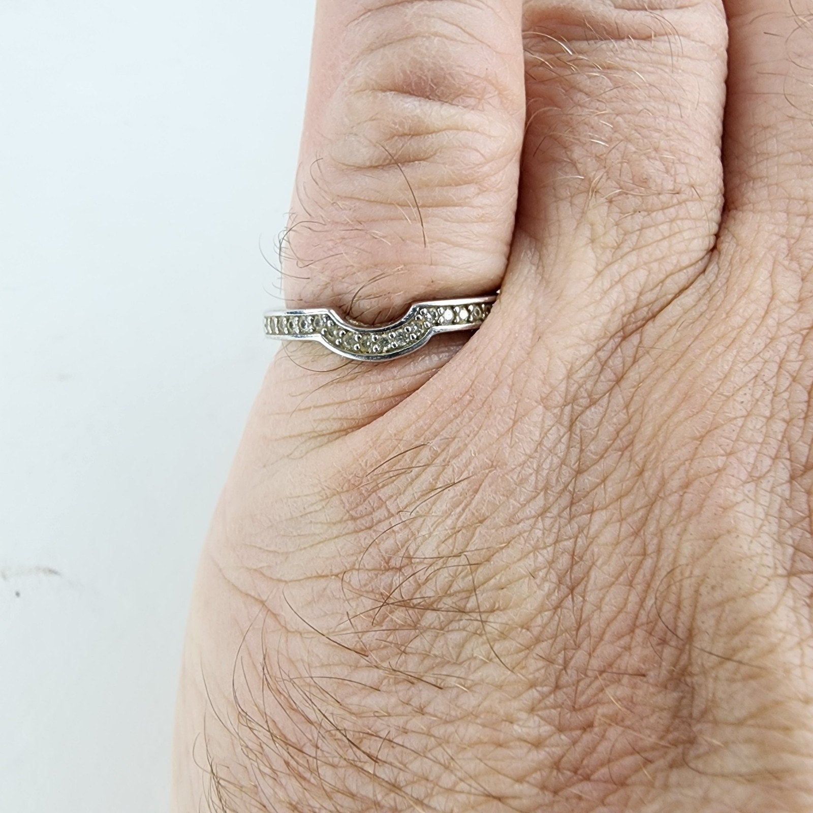 Drop Ring Size 8 Sterling Silver 925 Vintage