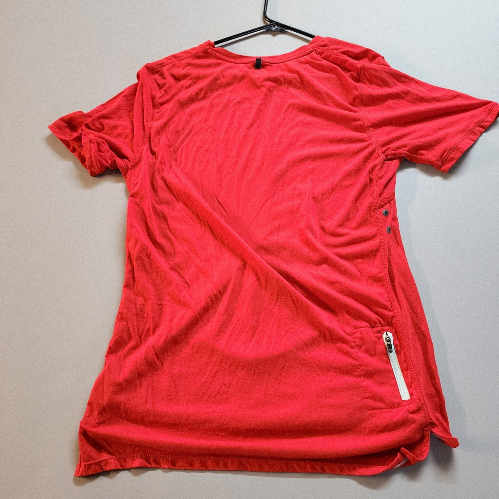 Large Nike Running Dri-Fit T-Shirt Red Vintage Mens Active Wear Short Sleeve