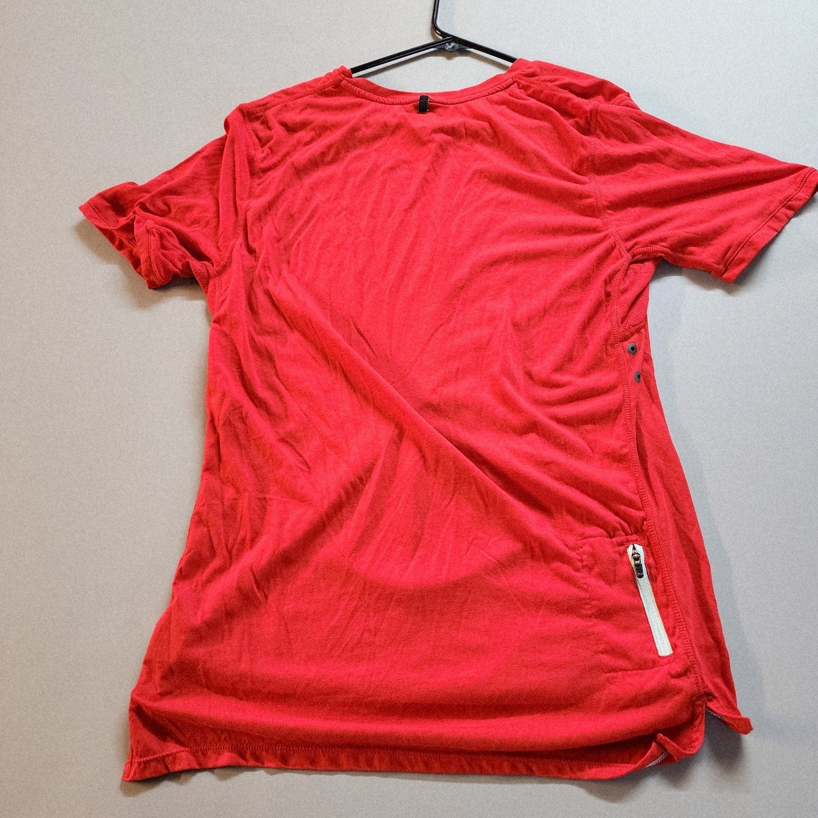 Large Nike Running Dri-Fit T-Shirt Red Vintage Mens Active Wear Short Sleeve