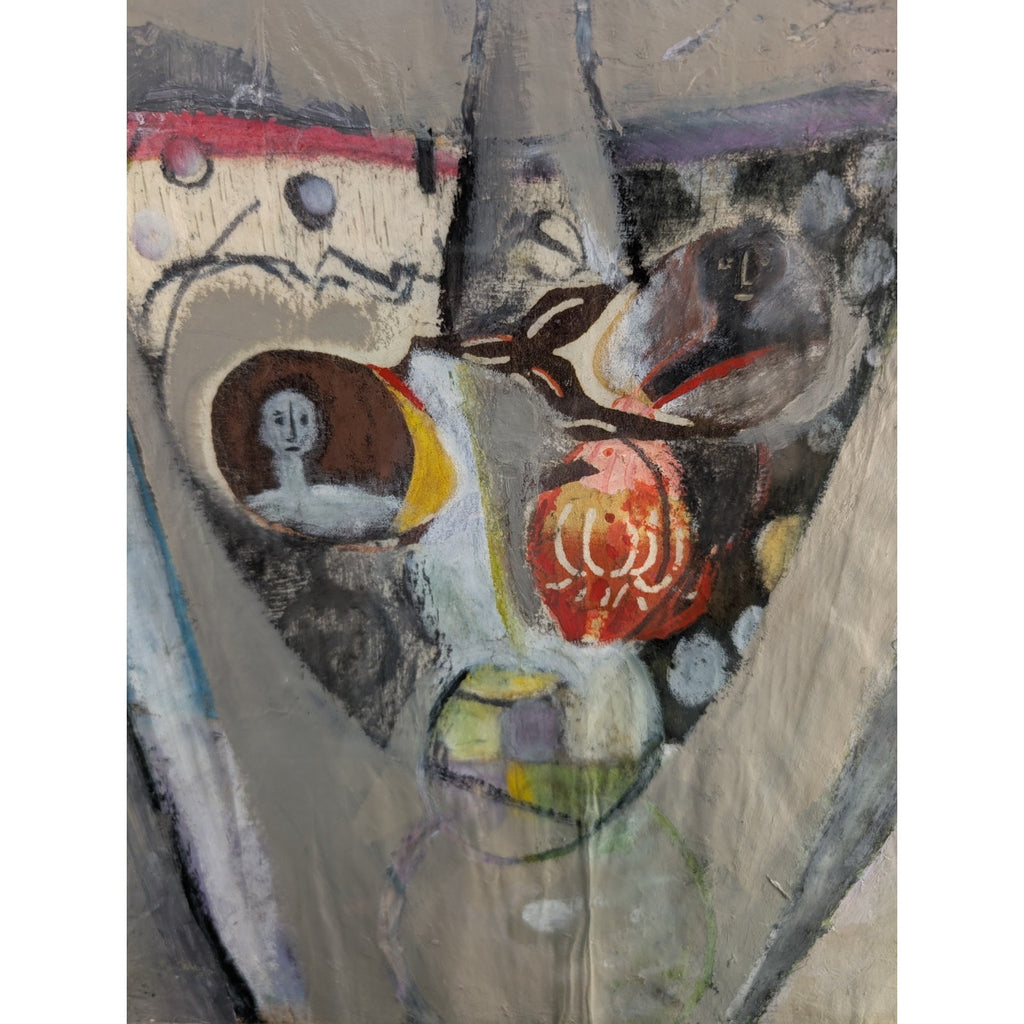 A Woman's Heart Mixed Media Abstract Painting by Judy Henderson 2008