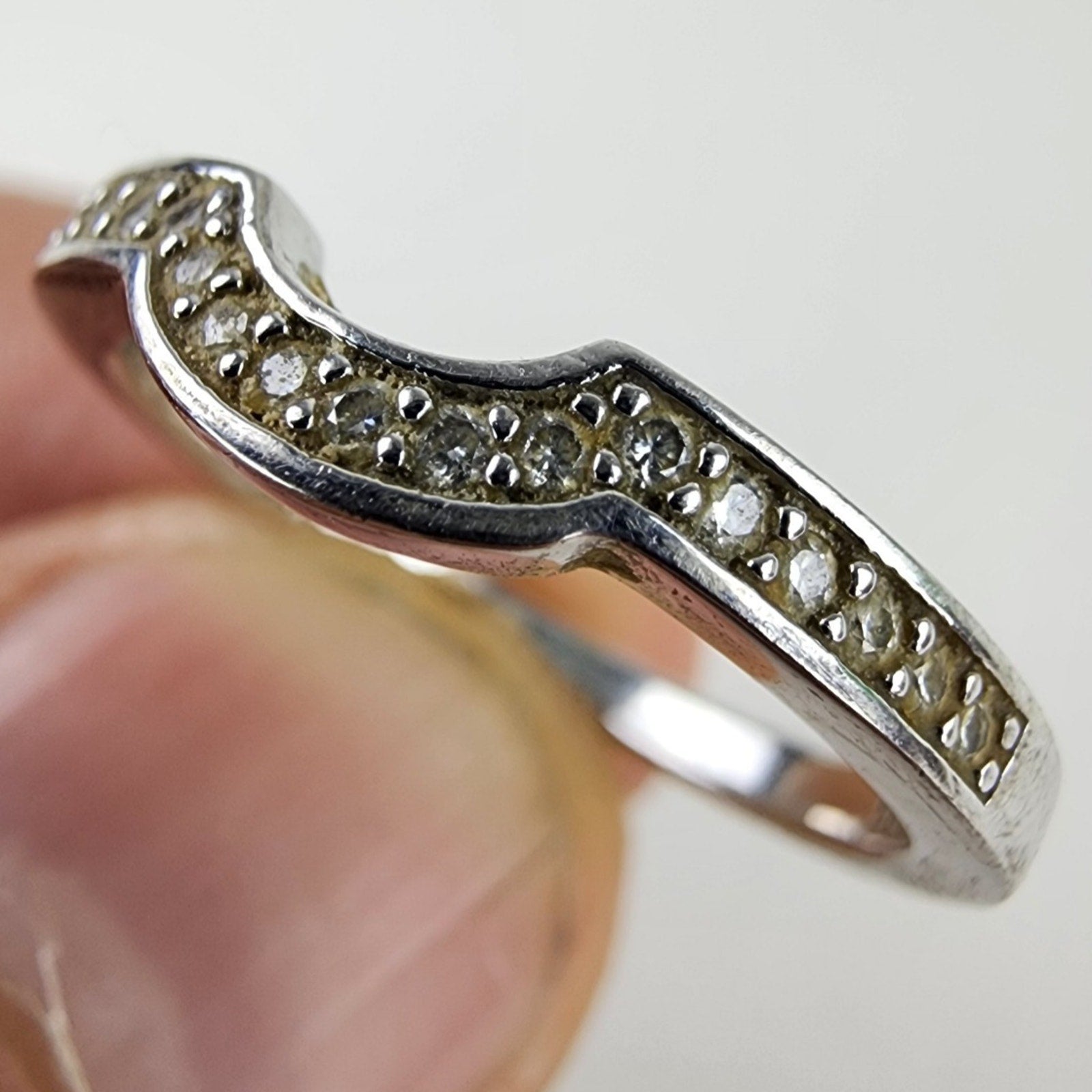 Drop Ring Size 8 Sterling Silver 925 Vintage