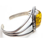 Baltic Amber Native Sterling Silver 925 Cuff Vintage