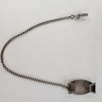 Victorian Sterling Silver 925 Pocket Watch Fob 1" Belt Loop