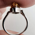 Vintage Baltic Amber Ring Size 8 in Sterling Silver 925