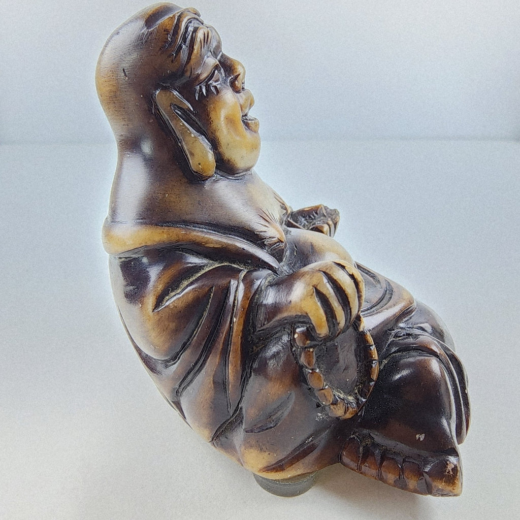 Laughing Happy Buddha Chinese Stone Carving Vintage