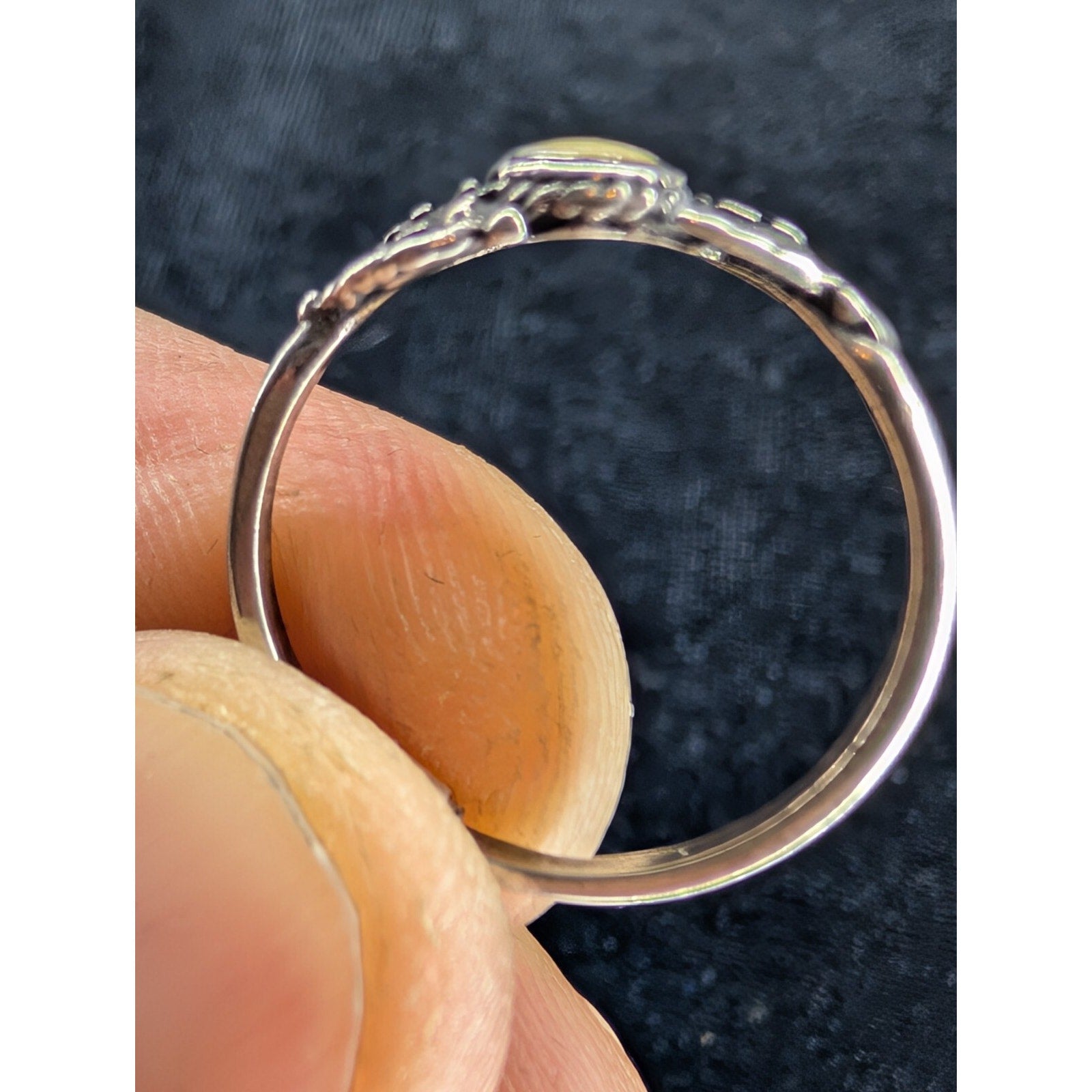 Vintage Bali Enamel Ring Sterling Silver 925 - Size 7