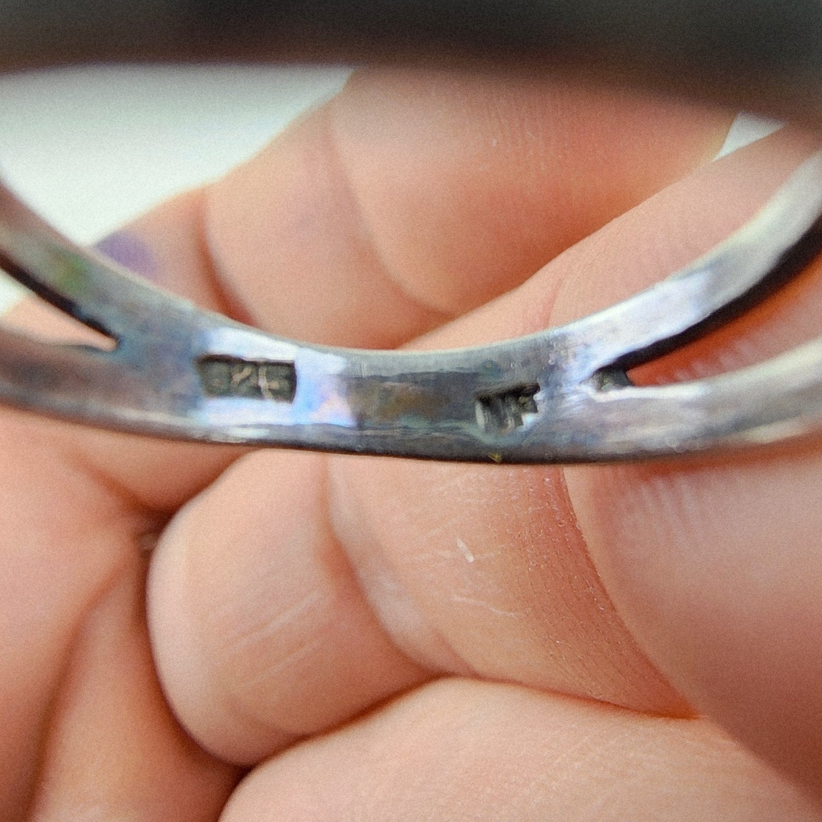 Elephant Pair Ring Size 7 Sterling Silver 925 Merging Band Vintage