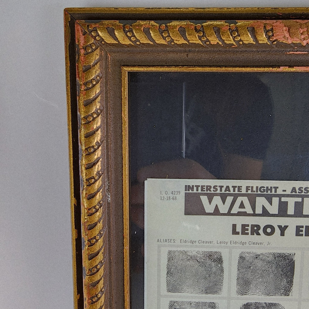 1968 FBI Wanted Poster Leroy Eldridge Cleaver Framed JE Hoover Black Panther