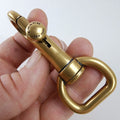Coach Logo Brand Brass Spring Hook Keychain Fob