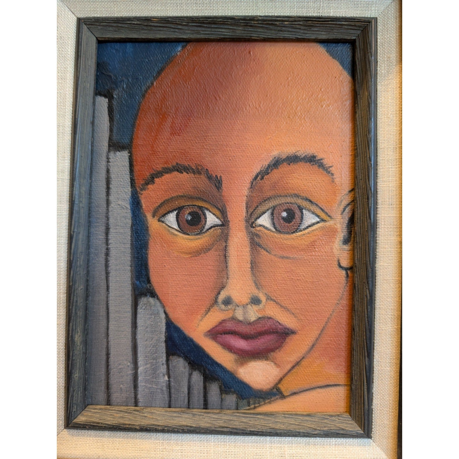 Framed Figural Acrylic Painting Signed Tchula Z 2003