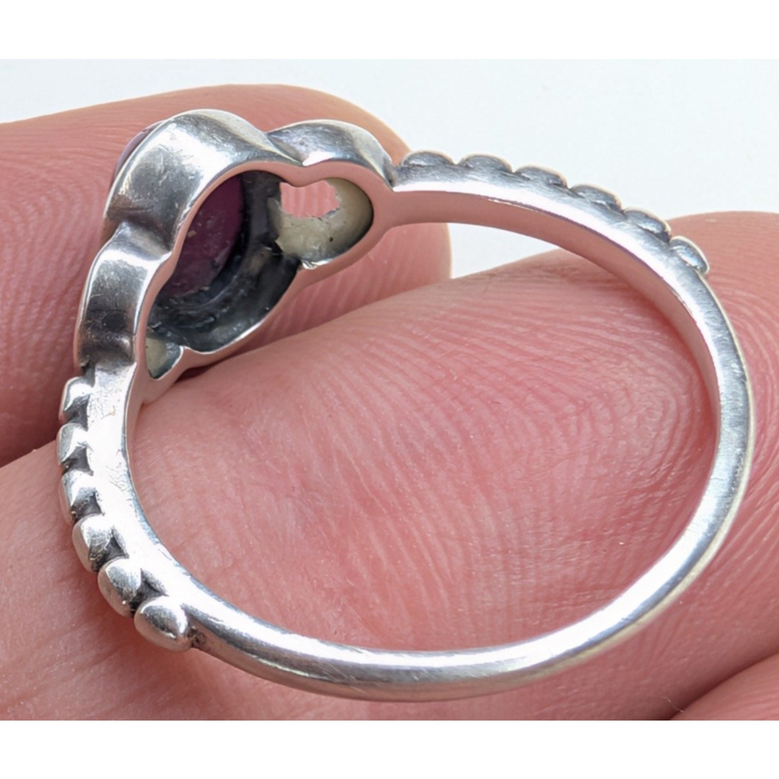 Purple Mohave Turquoise Sterling Silver 925 Ring 8 3/4