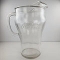 Vintage 9.5" Coca Cola Classic Clear Glass Pitcher Enjoy Coke
