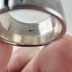 Vintage Biker Heavy Band Ring Size 11 Sterling Silver 925