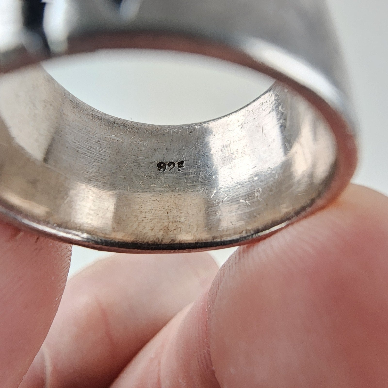 Vintage Biker Heavy Band Ring Size 11 Sterling Silver 925