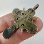 Antique White Bronze Russian Orthodox Pectoral Cross Crucifix Eight Pointed