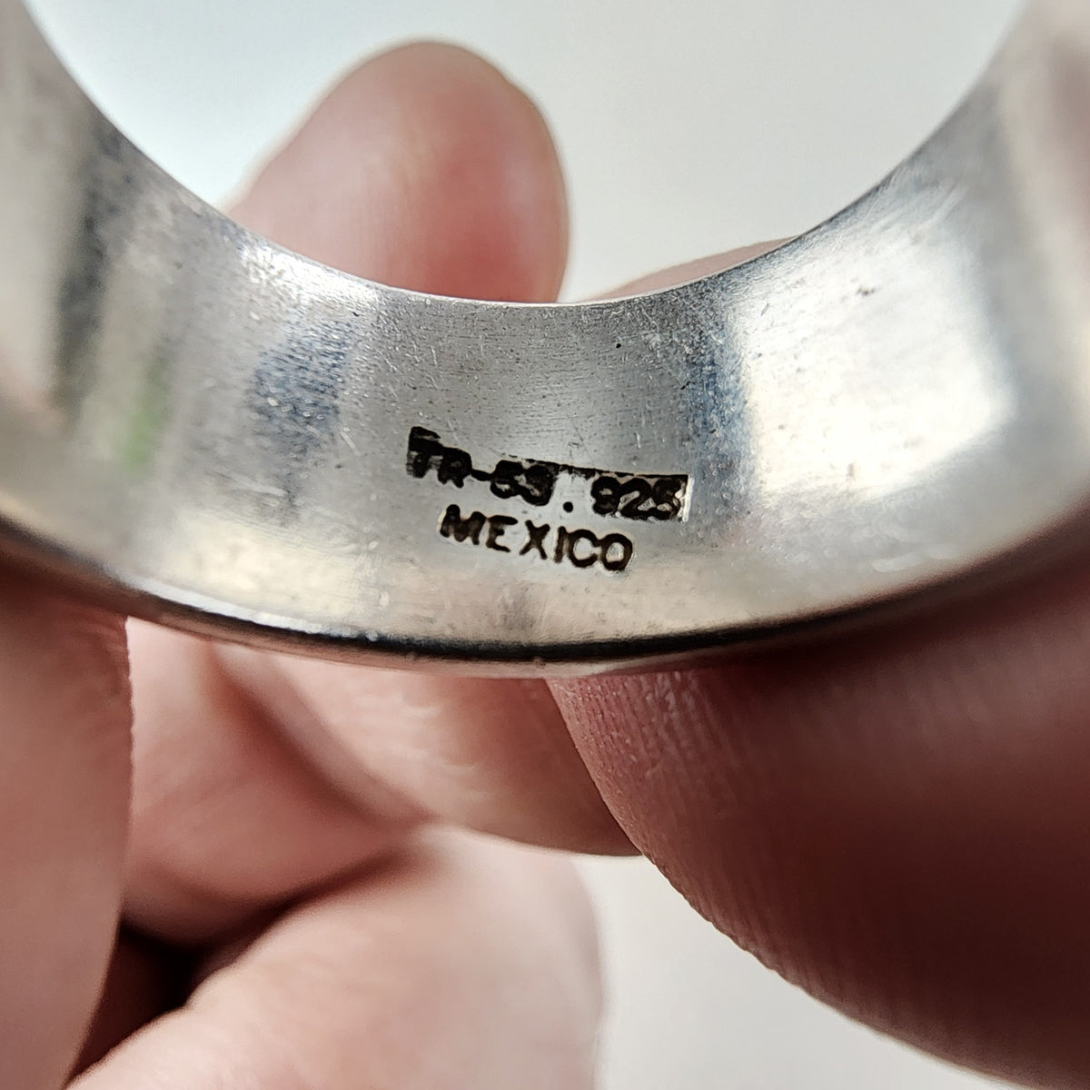 Vintage Mexico Chain Link Band Ring Size 6 1/2 in Sterling Silver 925