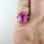 Purple Sapphire 2 Tone Gold Finish Russian Ring Size 9 Sterling Silver 875