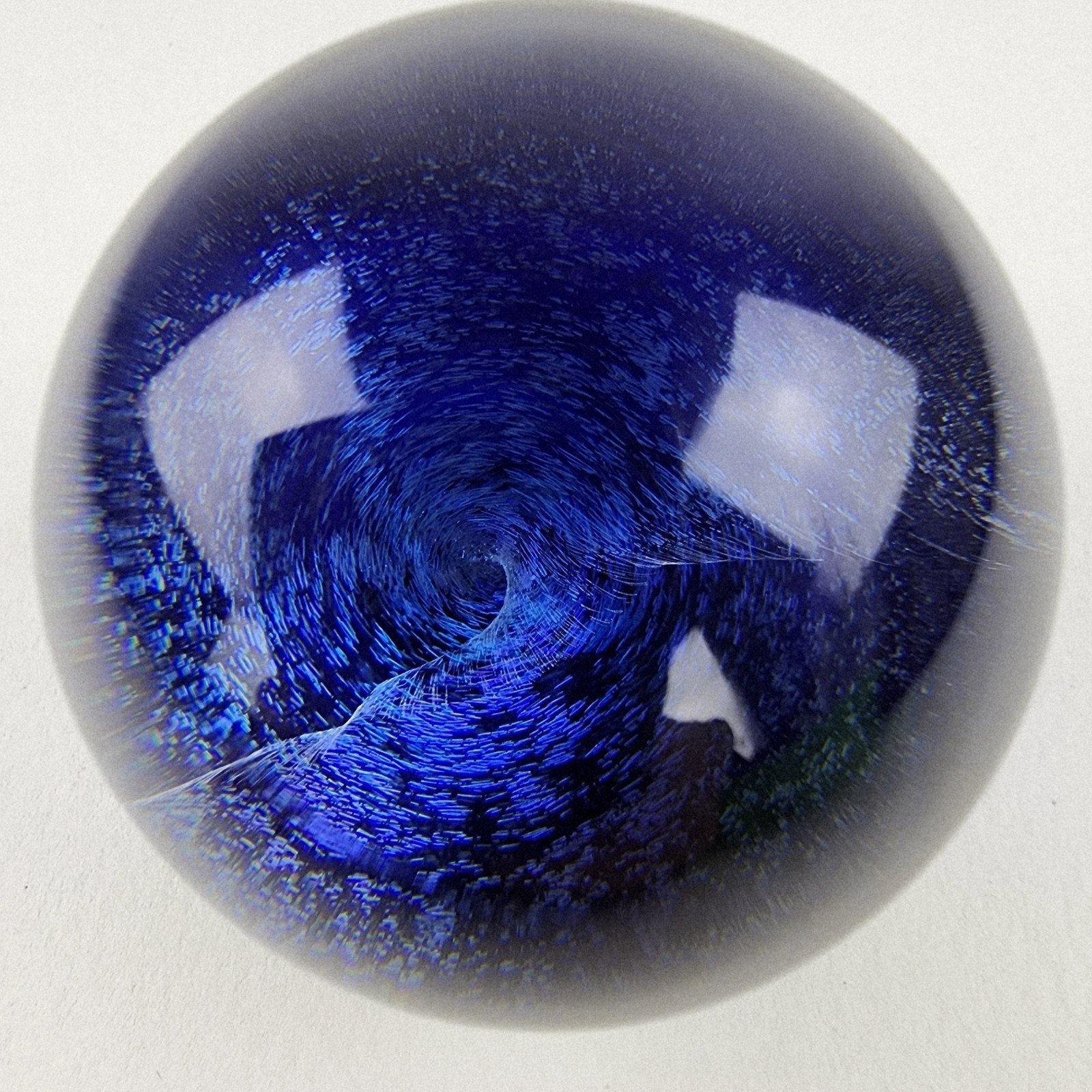 50mm Dichroic Blue Vortex Marble Borosilicate Handmade