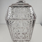 Purple Depression Pressed Glass Lidded Cookie Jar 8 1/2" Tall Vintage