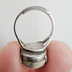 Boulder Opal Adjustable Size Ring Sterling Silver 925 Vintage