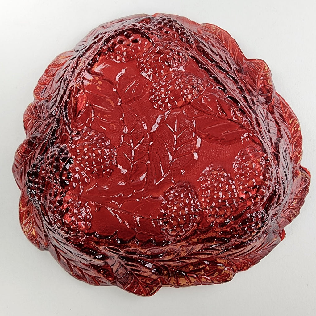 Indiana Glass Company Red & Yellow Logan Berry Bowl Set of 6