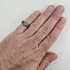 Brighton Basketweave Heart Eternity Band Ring Size 6 3/4 in Sterling Silver 925