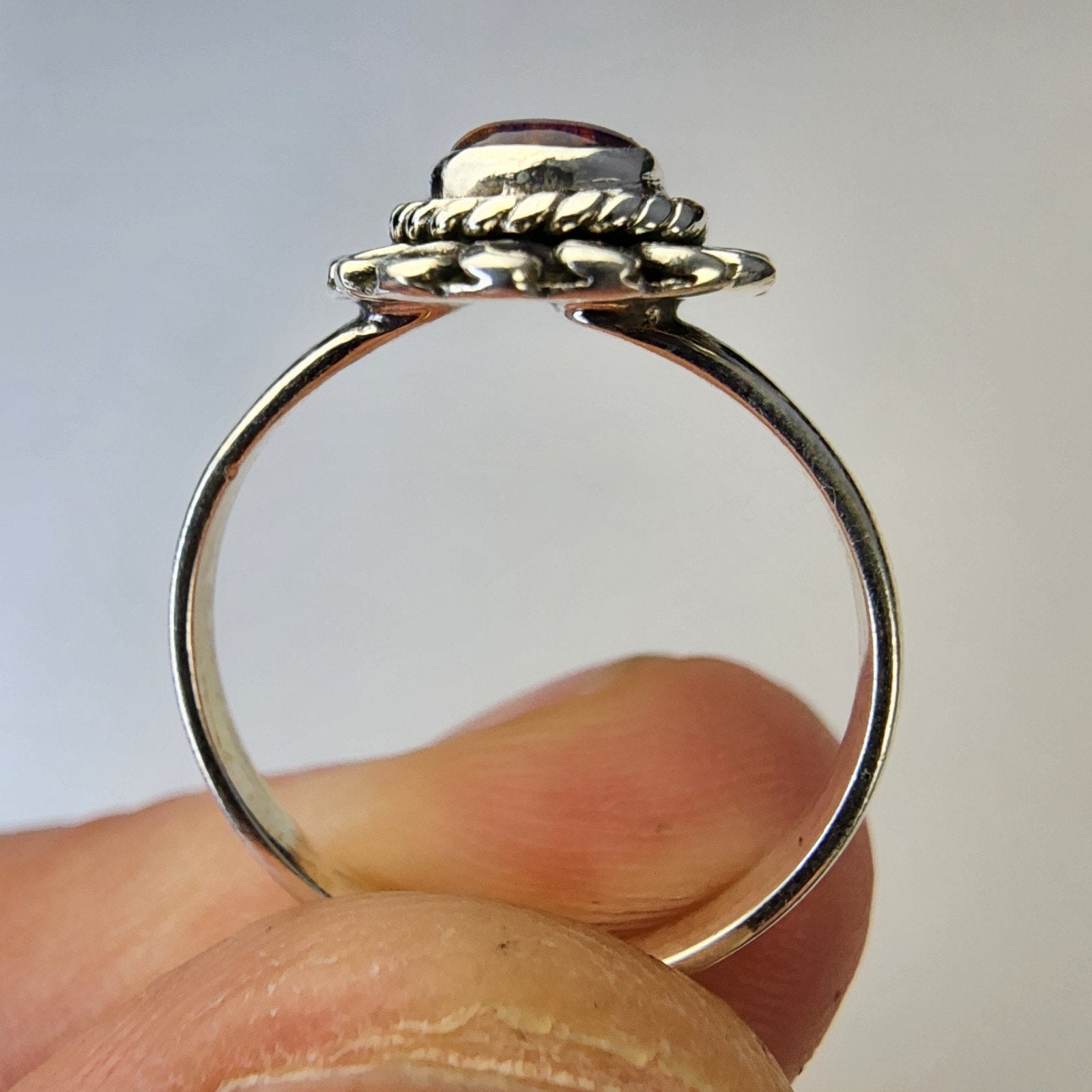 Sterling Silver 925 Balloon Opal Southwestern Ring Size 7 1/4 New